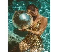 LIGNE CLAIRE EDITION FINE ART COMPOSITION NOTEBOOK. Swimming In Gold. 7.5” x 9.25” Matte Cover. 160 Lined Pages. Everyday Luxury. From the Archives of Artist Jeanne Conte: Everyday Luxury