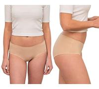 LIGNE V Braga Menstrual Invisible sin costuras - Protección lavable y ecológica para reglas Flujo ligero a abundante - Absorbente y antifugas - Adolescentes y mujeres grande tallas/Piel invisible L