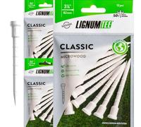 LIGNUM Camisetas de golf de Microwood 50 veces más duraderas 3 1/8 Pulgadas - 82mm / Camiseta de golf ajustable/Fibra de madera innovadora y adhesivos naturales/Camiseta de golf, camisetas de golf 3 1