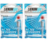 Lignum tee de Golf, 12 PK, Azul, 72 mm (Paquete de 2)