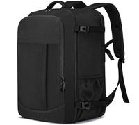 LIGSAN Mochila Cabina 55x40x20cm Mochila Viaje Cabina Avion 44L Grande Maletas de Viaje Cabina 55x40x20 Equipaje de Mano Bolsa Portatil 18.4 Pulgadas para Trabajo, Viajes, Negro