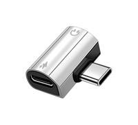 LIGSLN Adaptador de doble puerto tipo C de 60 W, carga rápida, puerto de auriculares de 3,5 mm, compatibilidad universal para dispositivos móviles, teléfono, cargador USB C
