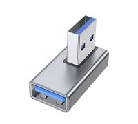 LIGSLN Adaptador de extensión USB 3.0 macho a hembra de 90 grados, conector hacia arriba, sincronización de datos para ventilador de ordenador portátil