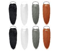 LIGSLN Barba falsa de Halloween, divertido bigote facial, accesorios para el cabello, bigote falso, suministros de cosplay, disfraz divertido de bigotes