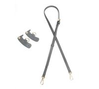 LIGSLN Correa de hombro de repuesto de piel sintética, fácil de usar, ajustable, bolso cruzado de piel sintética, gris claro, silver buckle