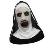 LIGSLN Monja de látex con detalle de cara temática de terror, ideal para festivales de Halloween, reuniones temáticas y entusiastas del cosplay, Halloween, cosplay, prótesis de cara de monja