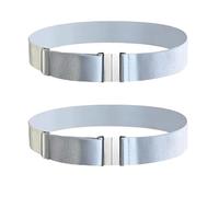 Liguero alto hasta el muslo elástico ajustable con hebilla de metal para muslos gruesos, blanco, 1 item