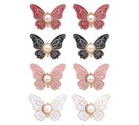 Liguero retráctil para mujer | Botones para vaqueros anchos con forma de mariposa - 8 piezas clip ropa no necesita coser para mujeres niñas madres hermanas regalo
