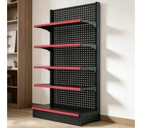 LIGUIEN Estantería Tipo Góndola para Exhibición Comercial,estantería De Góndola para Supermercados,solución De Almacenamiento Versátil para Tiendas De Comestibles Y Licores(LxH 123x135cm/48x53in)