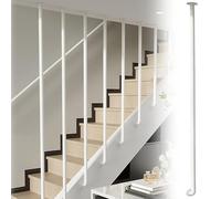 LIGUIEN Kit de Postes de Barandilla de Balaustres de Escalera, Poste de Balaustre de Hierro Forjado, Kits de Balaustrada de Escalera de Montaje Lateral para Interior Hotel(White,H-50cm(1.6ft))