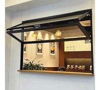 LIGUIEN Ventana de Concesión con Marco de Aluminio, Ventanas de Aluminio Personalizables para Casas Móviles con Cerradura de Seguridad para Food Trucks Y Restaurantes(WxH 16x28in/40.6x71.1cm)