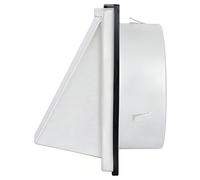 LIGUOYI Campana Ventilación Del Aire 304 Acero Inoxidable Salida De Aire 160mm 150mm 125mm 100mm Respiraderos Tapa Cocina Con Válvula De Retención Para Garaje Cocina Baño(White,160mm)