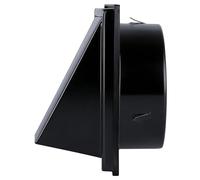 LIGUOYI Campana Ventilación Del Aire 304 Acero Inoxidable Salida De Aire 160mm 150mm 125mm 100mm Respiraderos Tapa Cocina Con Válvula De Retención Para Garaje Cocina Baño(Black,160mm)