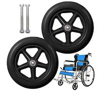 LIGUOYI Rueda Giratoria para Silla De Ruedas, 15cm 17cm 19cm Silla De Ruedas Rueda Delantera, Neumático De Goma Dura, Eje De 5/16", Carga Máxima 120 Kg, 20 Piezas De Repuesto para Silla De Ruedas