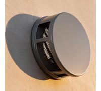 LIGUOYI Salida de Aire redonda de Acero Inoxidable 100mm 120mm 160mm 200mm Cubiertas de rejilla de ventilación, Rejilla de Extracción de Aire con Mosquitera Fácil de Instalar(Gray,150mm)