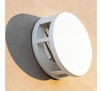 LIGUOYI Salida de Aire redonda de Acero Inoxidable 100mm 120mm 160mm 200mm Cubiertas de rejilla de ventilación, Rejilla de Extracción de Aire con Mosquitera Fácil de Instalar(White,180mm)