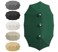 LIGUOYI Tela De Recambio para Sombrilla Doble De Jardín, Cubierta De Toldo De Repuesto para Parasol GrandeRectangular para 12 Varillas para Exterior, Patio, Patio, Trasero, Piscina, Mercado(Green)