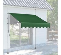 LIGUOYI Toldo para Balcón Altura y ángulo ajustables Toldo Manual Retráctil con Manivela 150 200 300 350 400cm×120cm Protección Solar estanca a Agua para Exterior Terraza(Green,300x120cm)