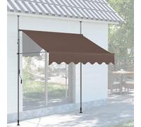 LIGUOYI Toldo para Balcón Altura y ángulo ajustables Toldo Manual Retráctil con Manivela 150 200 300 350 400cm×120cm Protección Solar estanca a Agua para Exterior Terraza(Brown,300x120cm)