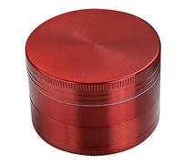 LIHAO 2" Grinder 4 Piezas Grinder Metálico con Rascador Polen para Hierbas y Especias (5cm, Rojo)