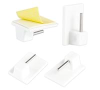 LIHAO Juego de 20 Ganchos Adhesivos para Barra de Cortina de Ventana - 2,8 x 1,9 x 1,1 cm - Blanco