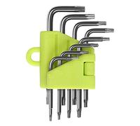 LIHAO Llaves torx acodadas, kit de 8 piezas clave allen T5 T6 T7 T8 T9 T10 T15 T20