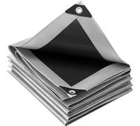 LIHAO Lona Impermeable Exterior 2x3m, Lona Protectora PE Reforzada 240g/m² con Ojales y Esquinas de Goma Antidesgarro, Resistente al Agua y Rayos UV,para Jardín,Leña, Camión Camping,Gris Plateado