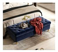 LIHDNGXM Banco De Almacenamiento Moderno Tapizado De Gran Capacidad, Otomana De Terciopelo para Pie De Cama, Banco Zapatero para Entrada, Reposapiés para Sala(H,90x40x45cm)
