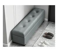LIHDNGXM Banco otomano de Almacenamiento Moderno tapizado de Gran Capacidad, Banco de Cuero sintético para pie de Cama, Entrada y reposapiés para Sala(H,130x30x40cm)