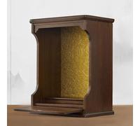 LIHDNGXM Estante Budista, gabinete de Madera para el hogar, nicho de ofrendas budistas, Estatua de Guan Gong y Guanyin para exhibir Incienso y tributos(Black Walnut,35x29.5x47cm)