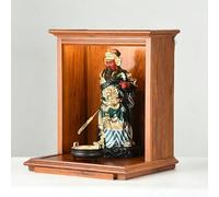 LIHDNGXM Estante de Altar de Madera para el hogar, gabinete montado en la Pared para exhibir la Estatua del Dios de la Riqueza y Guanyin, nicho de oración, Mesa para Incienso(Brown-A,51x36x56cm)