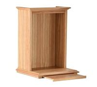 LIHDNGXM Estante de Altar de Madera para el hogar, gabinete montado en la Pared para exhibir la Estatua del Dios de la Riqueza y Guanyin, nicho de oración, Mesa para Incienso(Natural-A,51x36x61cm)