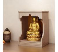 LIHDNGXM Mesa de Altar Personal, pequeño Altar Budista de meditación, gabinete de exhibición Antigua para el Dios de la Riqueza y Guanyin(Wood,23x19.5x31cm)