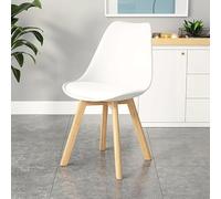 LIHDNGXM Silla de Comedor de plástico Grueso con Respaldo acrílico - Silla Transparente Simple y Minimalista para el hogar, Sala de Estar, Cocina(Solid White)