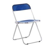 LIHDNGXM Silla de Comedor Plegable acrílica Transparente 1 Pack Silla apilable de acrílico cristalino y Transparente, Plegable y apilable para Dormitorio, Sala de Estar, Comedor(D)