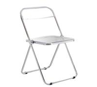 LIHDNGXM Silla de Comedor Plegable acrílica Transparente 1 Pack Silla apilable de acrílico cristalino y Transparente, Plegable y apilable para Dormitorio, Sala de Estar, Comedor(F)