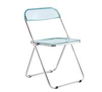 LIHDNGXM Silla de Comedor Plegable acrílica Transparente 1 Pack Silla apilable de acrílico cristalino y Transparente, Plegable y apilable para Dormitorio, Sala de Estar, Comedor(B)