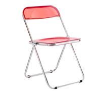 LIHDNGXM Silla de Comedor Plegable acrílica Transparente 1 Pack Silla apilable de acrílico cristalino y Transparente, Plegable y apilable para Dormitorio, Sala de Estar, Comedor(E)