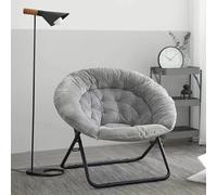 LIHDNGXM Silla Luna Cómoda Habitación Pequeñas Casas para Vivir para Adultos Silla Plegable para Habitación Muebles Acento Casa Plegable para Vivir(Gray B)