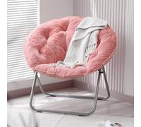 LIHDNGXM Silla Luna Cómoda Habitación Pequeñas Casas para Vivir para Adultos Silla Plegable para Habitación Muebles Acento Casa Plegable para Vivir(Pink)