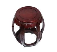 LIHDNGXM Taburete Chino Tipo Tambor de Madera Maciza, Mesa Auxiliar Redonda de Estilo Oriental Tradicional, Asiento Decorativo para Sala de Estar o Dormitorio(G,45cm)