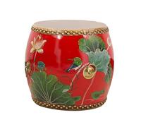 LIHDNGXM Taburete Clásico Chino de Madera, Taburete Redondo Tipo Tambor de Madera Maciza Hecho a Mano, Asiento Decorativo Tradicional para Sala de Estar(9)