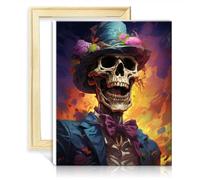 LiHEQING Pintura al óleo gángster zombies pintura por números adultos con 3 pinceles y pinturas acrílicas para padres e hijos, marco de bricolaje (30 x 40 cm)