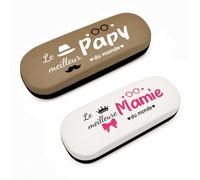 LIHIQIYA Cadeau Pour Papi Et Mamie 2 sets Étui à Lunettes Grand Parent Idea