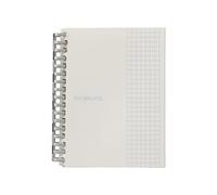 Lihit Lab Cuaderno Hirakuno Twist N1677-0, A6/A5E, 17 agujeros, color blanco