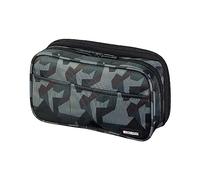 Lihit Lab. Funda doble para bolígrafo, 7.9" x 2.8" x 4.7", camuflaje verde (A7555-131)