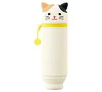 LIHITLAB PuniLabo A7714-7 - Estuche para bolígrafos (portabolígrafos, tamaño L, 7,4 x 21,1 cm), diseño de Gato calicó