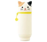 LIHIT LAB PuniLabo - Estuche para bolígrafos (soporte para bolígrafo), grande, 7,4 x 21,1 cm, Calico Cat (A7714-7)
