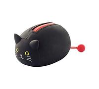 LIHIT LAB PuniLabo - Mini bolsa con cremallera, horizontal, 2.2 x 2.7 pulgadas, gato negro (A7780-3)