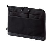 LIHITLAB - Funda para ordenador portátil, repelente al agua y a las manchas, horizontal, 13 x 9,8 pulgadas, color negro (A7681-24)